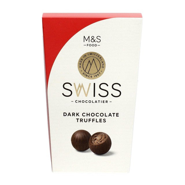 M&S Swiss Dark Chocolate Truffles 205g, imported from the UK