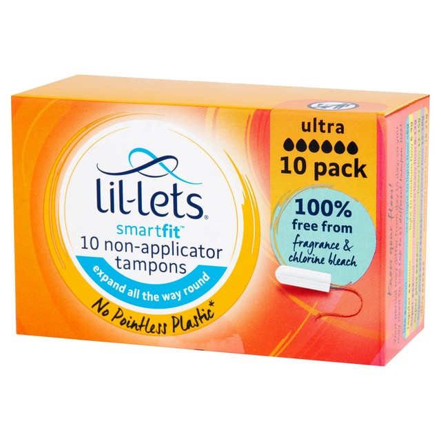 Lil-Lets Ultra non-applicator tampons 10 pack, UK version