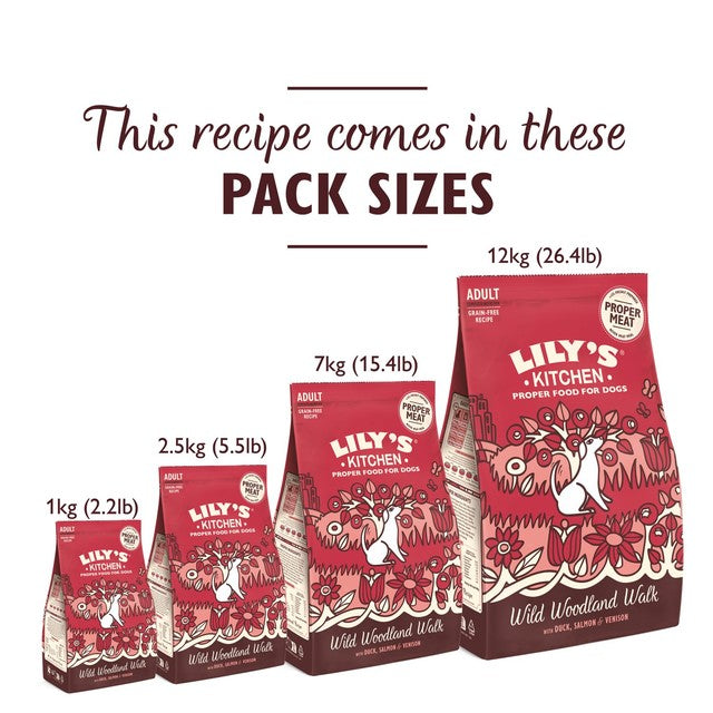 Lily's Kitchen duck salmon venison dry dog food 1kg, UK version