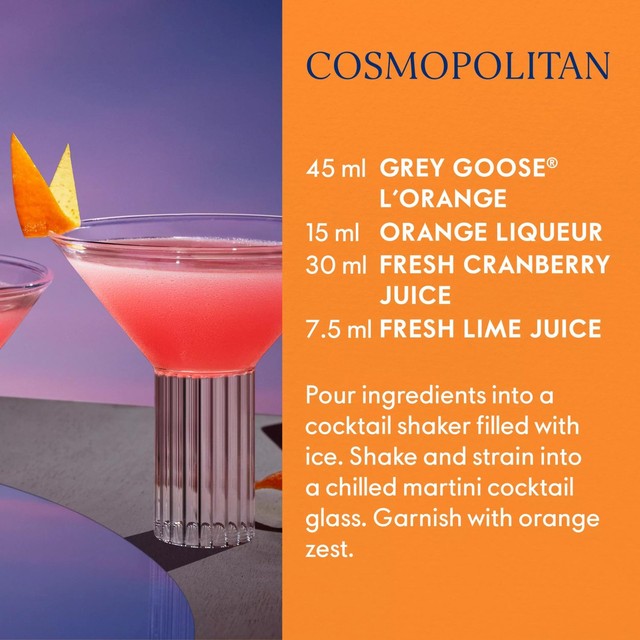 Grey Goose L'Orange flavoured vodka 70cl, UK version