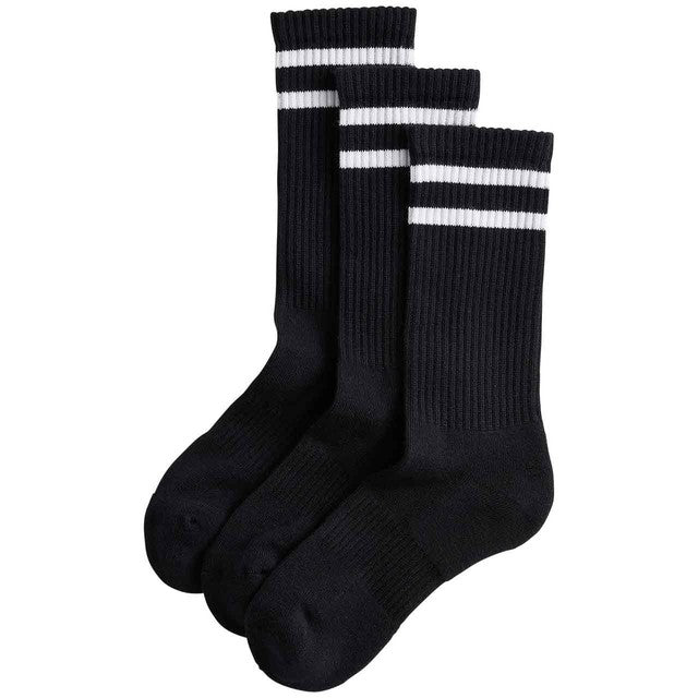 M&S Goodmove striped crew socks black mix size 3-5, imported from the UK
