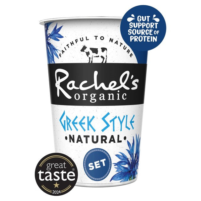 Rachel's Greek Style Natural Set Yogurt 450g, imported from the UK