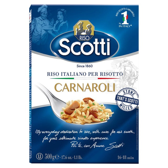 Riso Scotti Carnaroli Risotto Rice 500g, imported from the UK