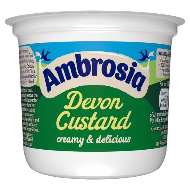 Ambrosia Devon custard pot 150g single serve - British product