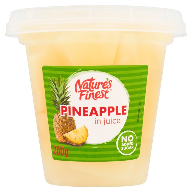 Nature's Finest pineapple chunks in juice (British brand)