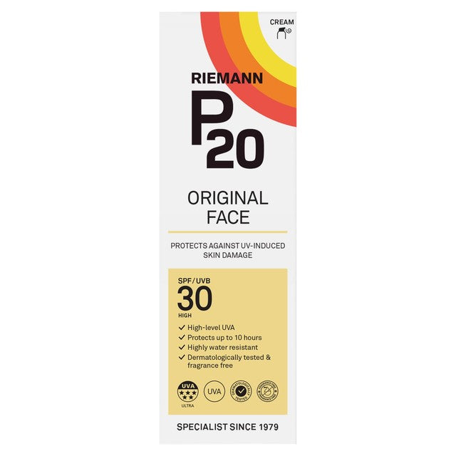 Riemann P20 Face Sun Cream SPF 30 50g, imported from the UK