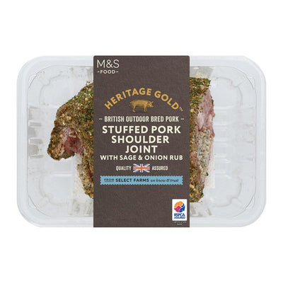M&S M&S Heritage Gold مفصل كتف خنزير مع حشوة التفاح والمريمية 1.205 كجم - اشترِ عبر الإنترنت من McGrocer