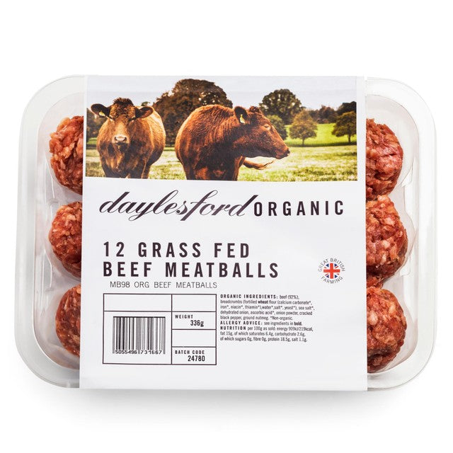 Daylesford Organic beef meatballs 336g - British product
