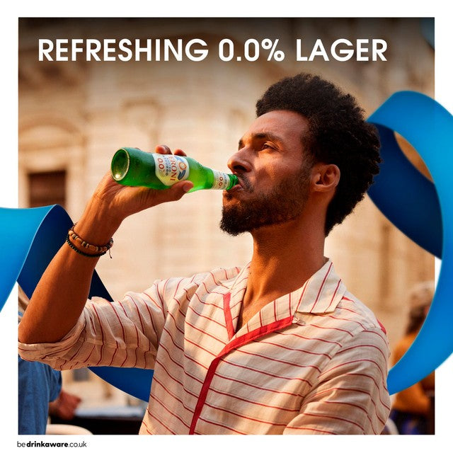 Peroni Nastro Azzurro 0% alcohol-free beer 12x330ml bottles, imported from the UK