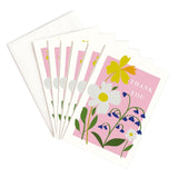Caroline Gardner floral thank you card set, imported from the UK