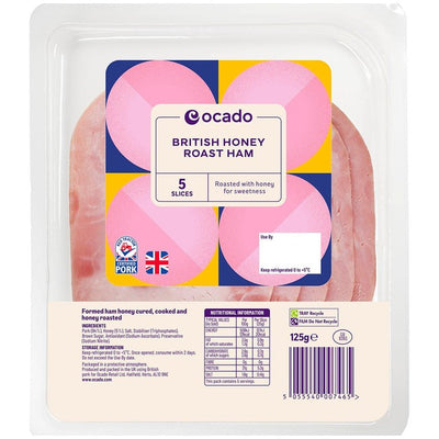M&S Ocado British Honey Roast Ham 5 Slices- Buy online at McGrocer