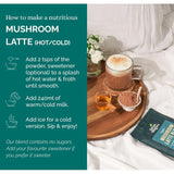 Green Origins Organic Super Mushroom Latte Blend 100g, UK version