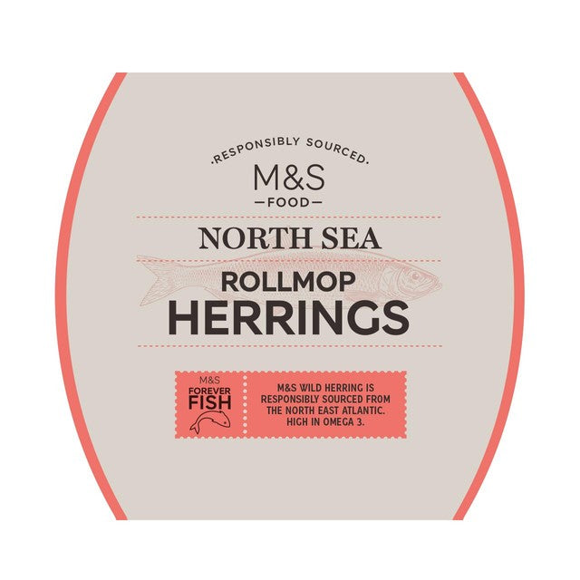 M&S Rollmop Herrings cured in marinade - British product