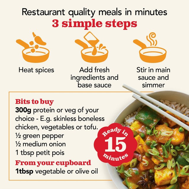 The Spice Tailor Chinese curry sauce kit 245g (British brand)