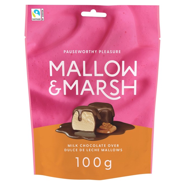 Mallow & Marsh milk chocolate dulce de leche pouch - British product