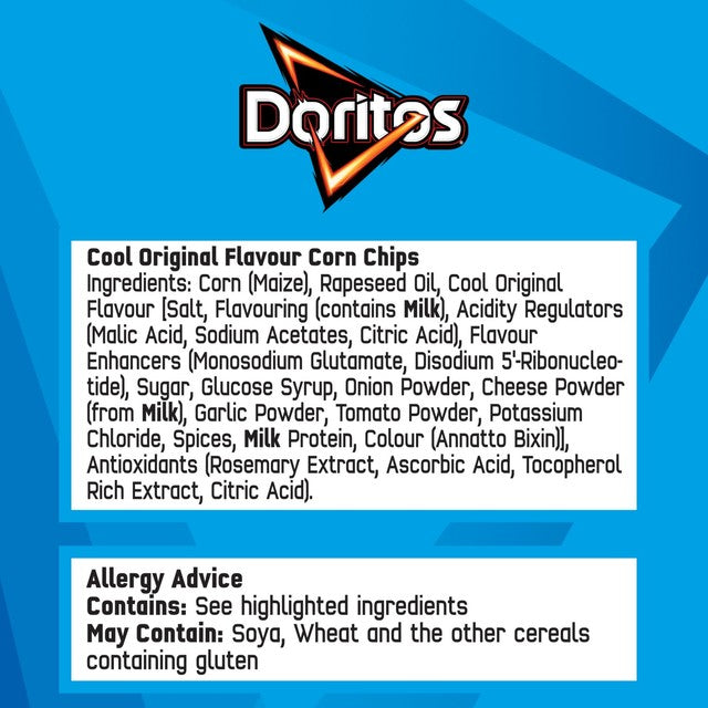 Doritos Cool Original tortilla chips 180g - British product