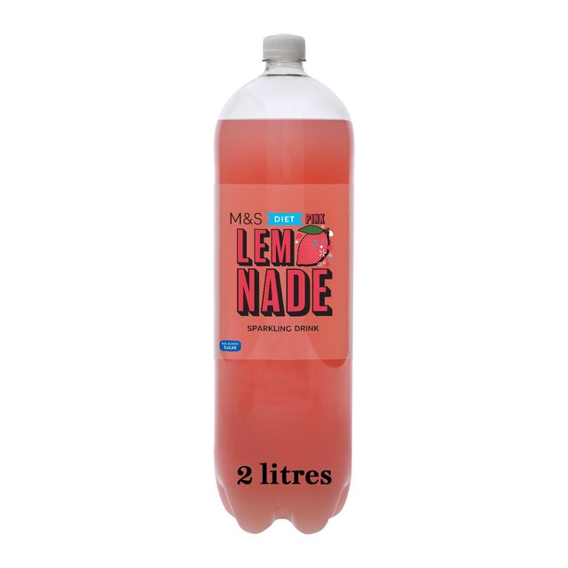 M&S Diet Pink Lemonade carbonated soft drink, imported from the UK