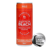 M&S Peach On The Beach Cocktail 250ml, imported from the UK