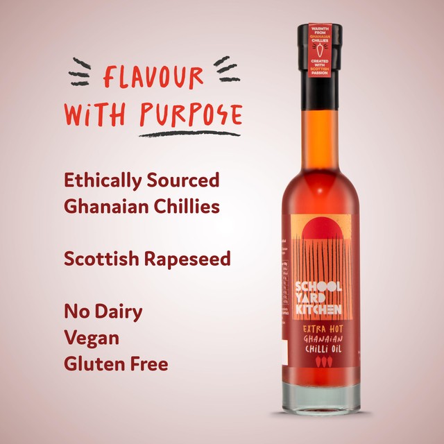 School Yard Kitchen Ghanaian chilli oil extra hot, imported from the UK