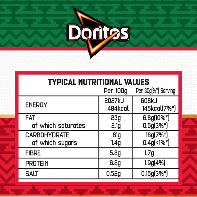 Doritos Sizzling Beef Taco crisps 180g (British brand)