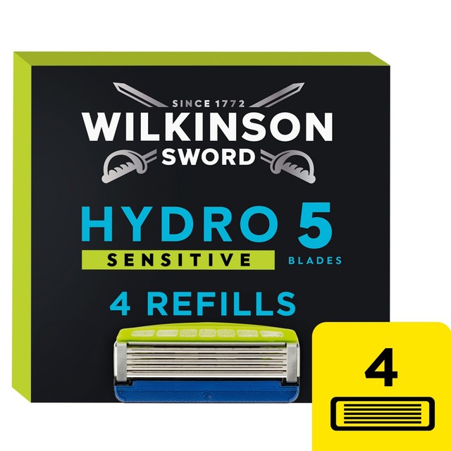 Wilkinson Sword Hydro 5 Sensitive razor blades 4 pack (British brand)