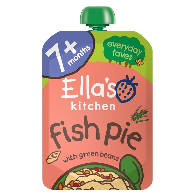 Ella's Kitchen fish pie baby food pouch (British brand)