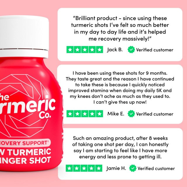 the turmeric co raw turmeric and ginger shot 60ml (British brand)