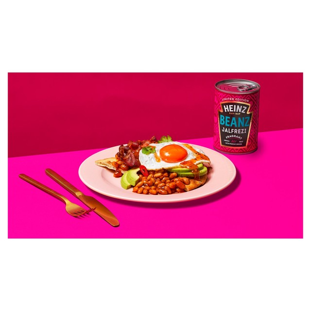 Heinz baked beans Jalfrezi 390g can, UK version