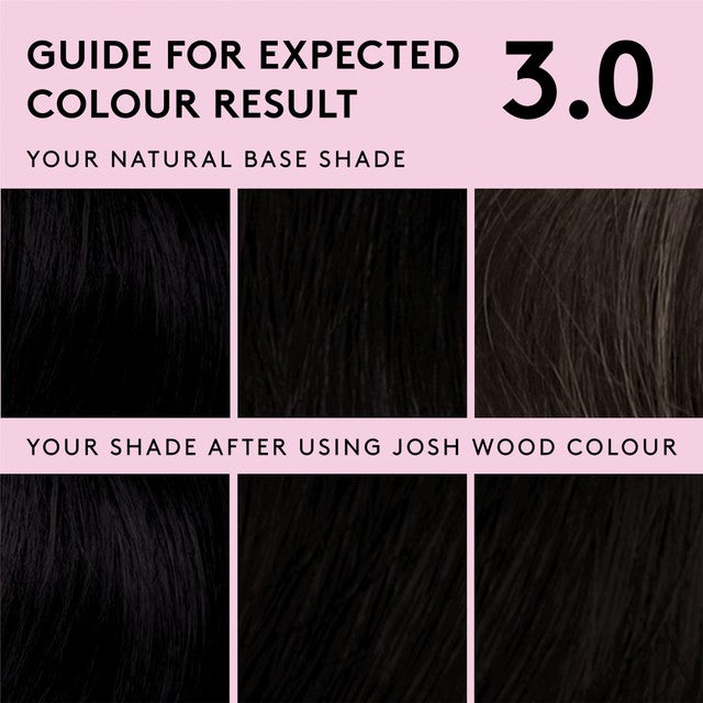 Josh Wood Colour permanent hair colour kit in Natural Black 110ml, UK version
