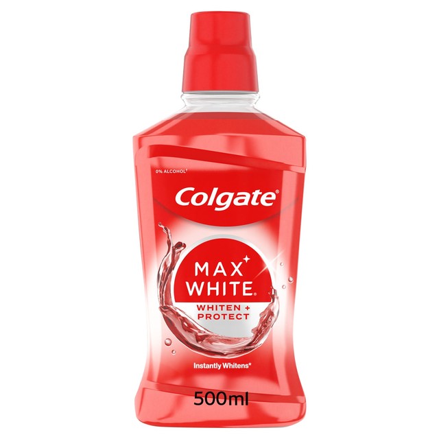 Colgate Max White Expert Alcohol Free Whitening Mouthwash 500ml - British product