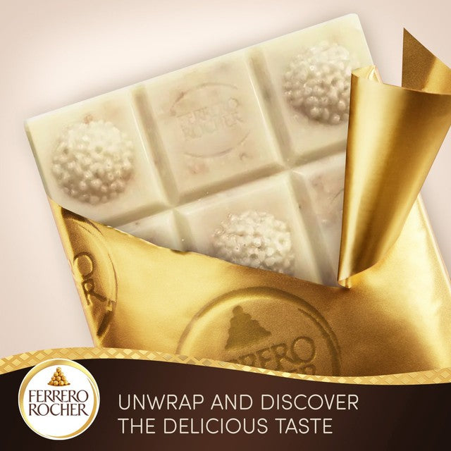 Ferrero Rocher white chocolate hazelnut bar 90g - British product