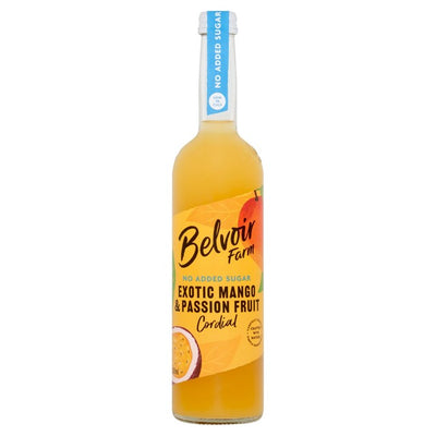 M&S Belvoir Farm No Added Sugar Mango & Passionfruit Fruit Cordial 500ml- Buy online at McGrocer