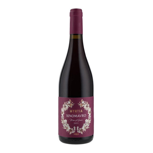 M&S Xinomavro red wine 75cl, imported from the UK