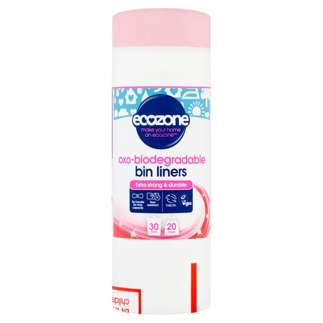 Ecozone bin liners oxo-biodegradable 30L - British product