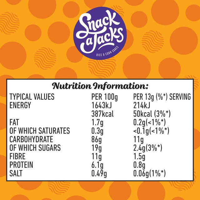 Snack a Jacks caramel rice cakes 159g (British brand)