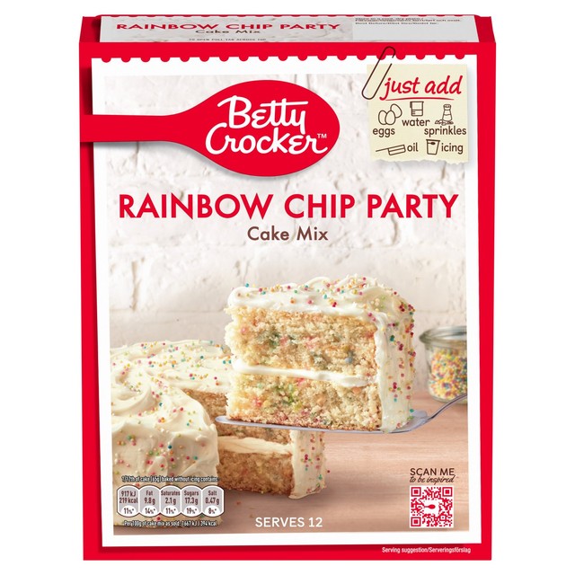 Betty Crocker Rainbow Chip Party Cake Mix 425g - British product