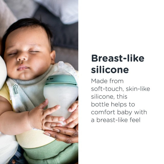 Tommee Tippee Natural Start Silicone Baby Bottle 2 x 260ml (British brand)