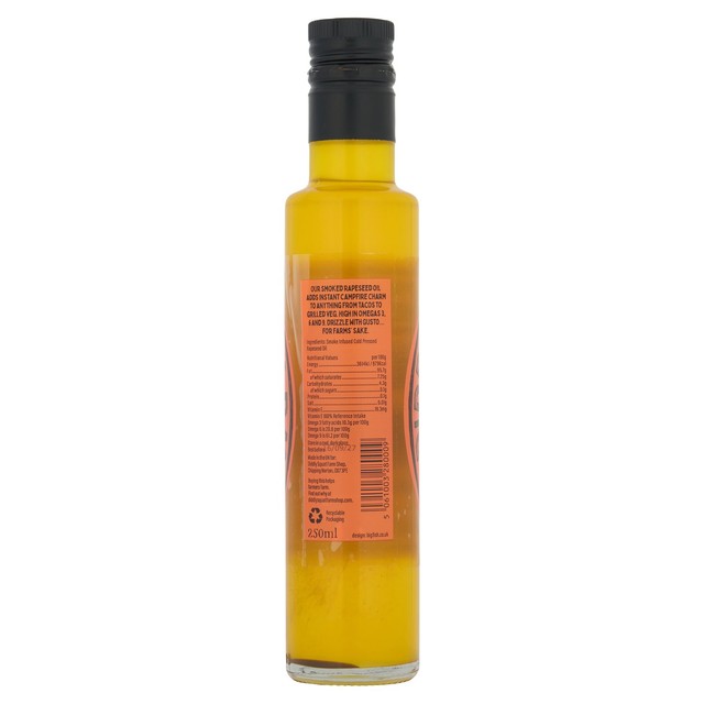Diddly Squat Farm oak smoked rapeseed oil - British product