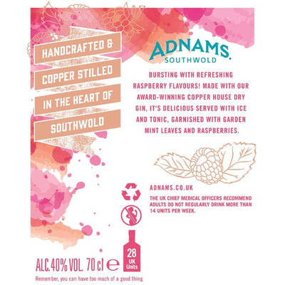 M&S Adnams Copper House Pink Gin saveur framboise 70cl- Acheter en ligne chez McGrocer