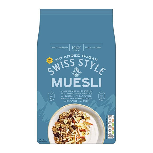 M&S No Added Sugar Swiss Style Muesli 1kg, imported from the UK