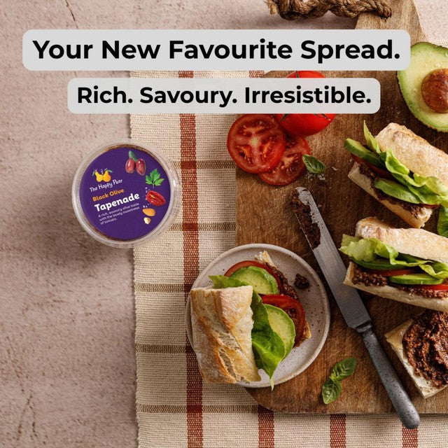 The Happy Pear black olive tapenade with capers 135g (British brand)