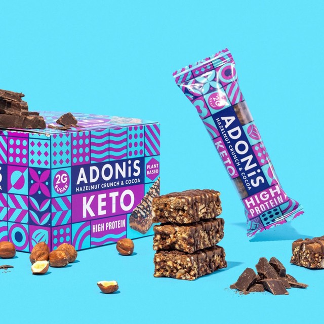 ADONiS Hazelnut Crunch Keto protein bar 45g - British product