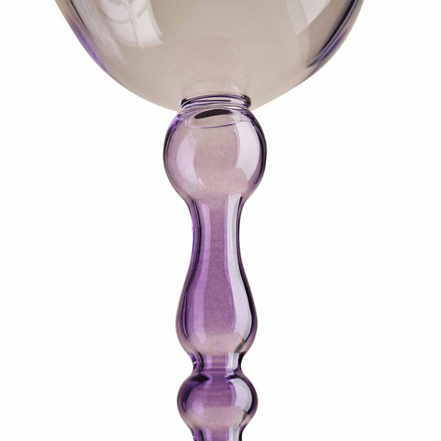 M&S Set of 2 Deco Wine Glasses, One Size, Lilac