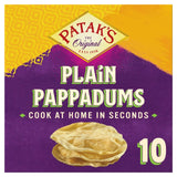 Patak's plain pappadums 100g, imported from the UK