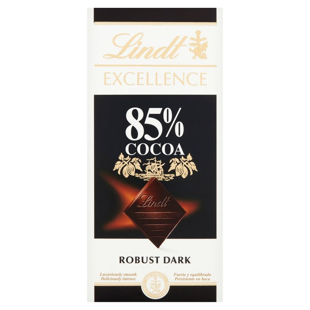 Lindt 85% dark chocolate bar 100g, UK version
