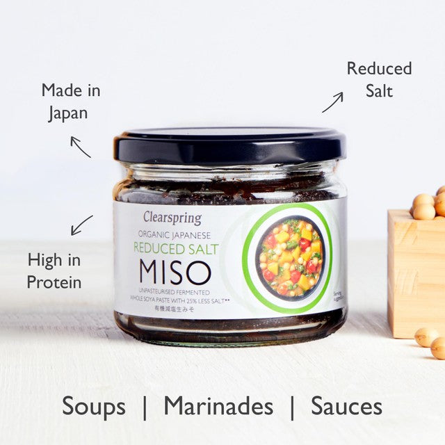 Clearspring organic reduced salt miso paste 270g - British product