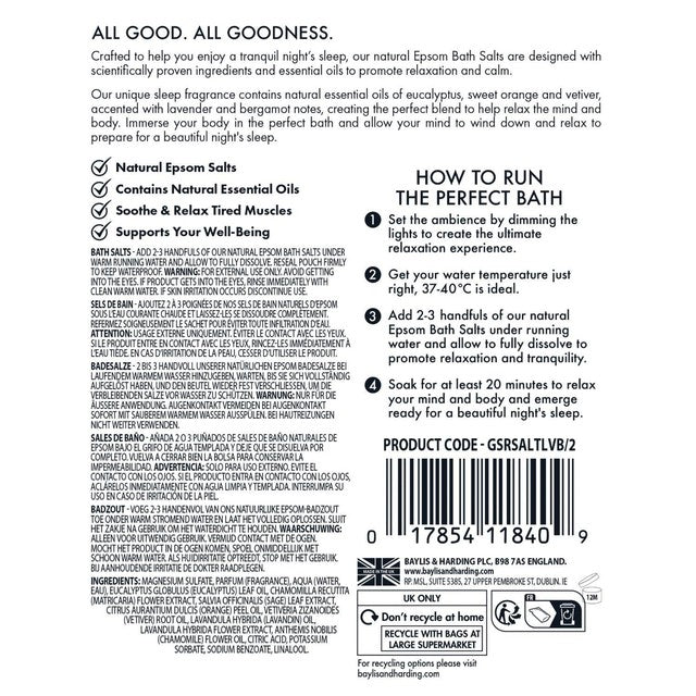 Baylis & Harding Epsom bath salts Lavender & Bergamot 1kg - British product