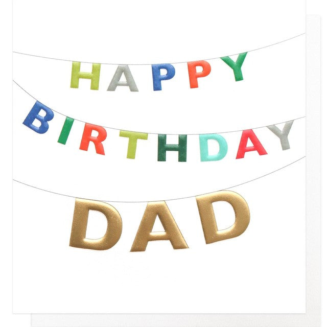 Caroline Gardner bunting dad birthday card - British product