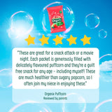 Organix Strawberry Puffcorn toddler snack 40g multipack, imported from the UK