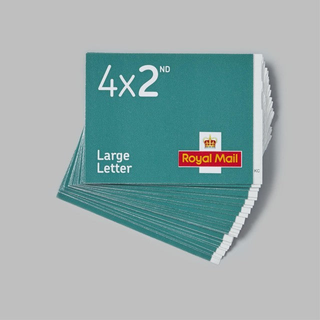 Royal Mail 2nd Class Large Stamps pack of 4 - British product